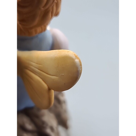 Mann Ceramic Fairy Sitting On A Tree Music Box 1982 Twaian - Picture 11 of 12